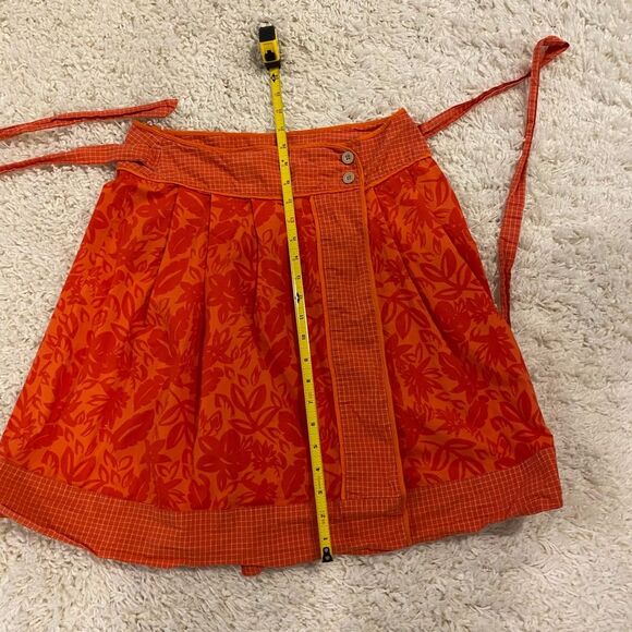Bayo Women's Tie Waist Wrap Skirt. Orange. SZ 31 (Medium). Bright. Streetwear - Picture 8 of 9